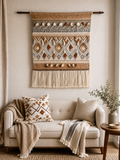 Cozy Haven Sand Woven Wall Tapestry - Tassel Tapestry-15 - Cozy Haven product photo