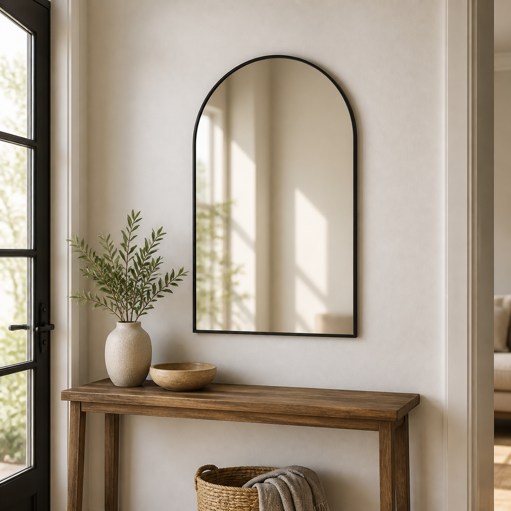 Cozy Haven Scalloped Arched Wall Mirror styled wall decor view 1 for 40 x 50 cm; 40 x 60 cm