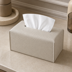 Cozy Haven Modern Pu Leather Tissue Box Cover Square Tissue Hold - Cozy Haven lifestyle image