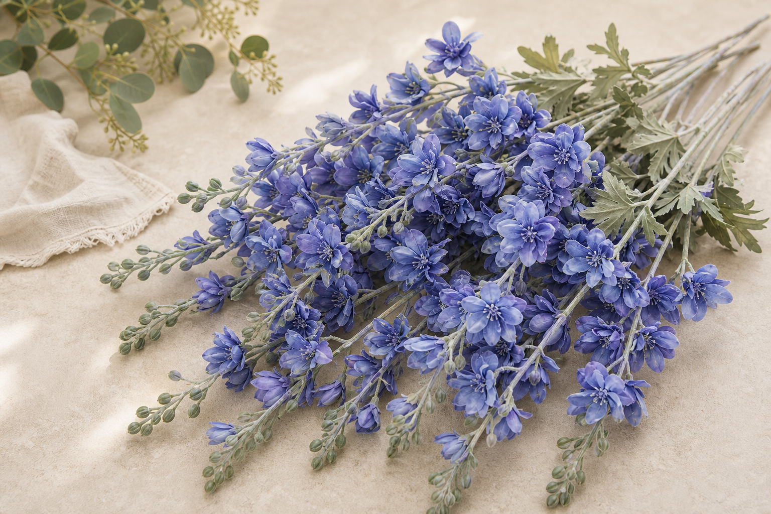 Cozy Haven Artificial Delphinium Grass Artificial Flower Branch - Cozy Haven lifestyle image