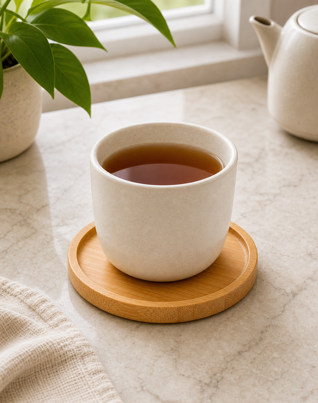 Bamboo Plant Pot Saucer Tray