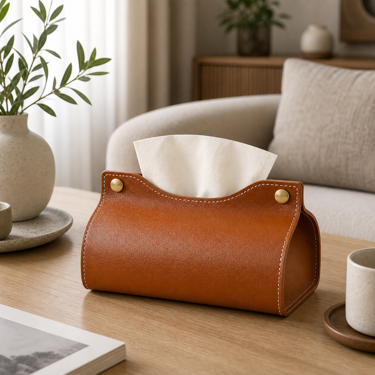 Cozy Haven Tissue Box Holder Home Living Room Coffee Table Deskt - Cozy Haven lifestyle image