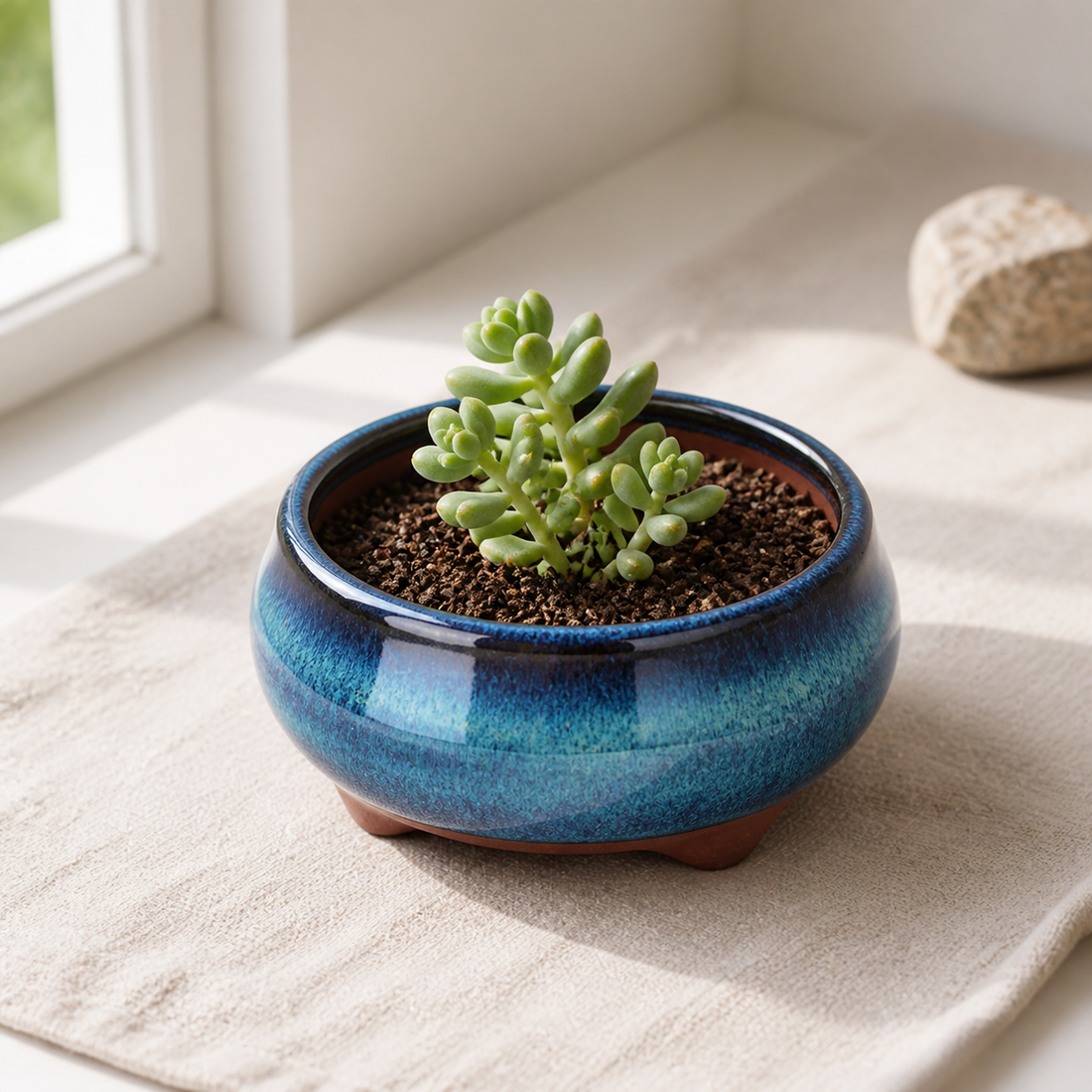 Round Ceramic Garden Planter Pot