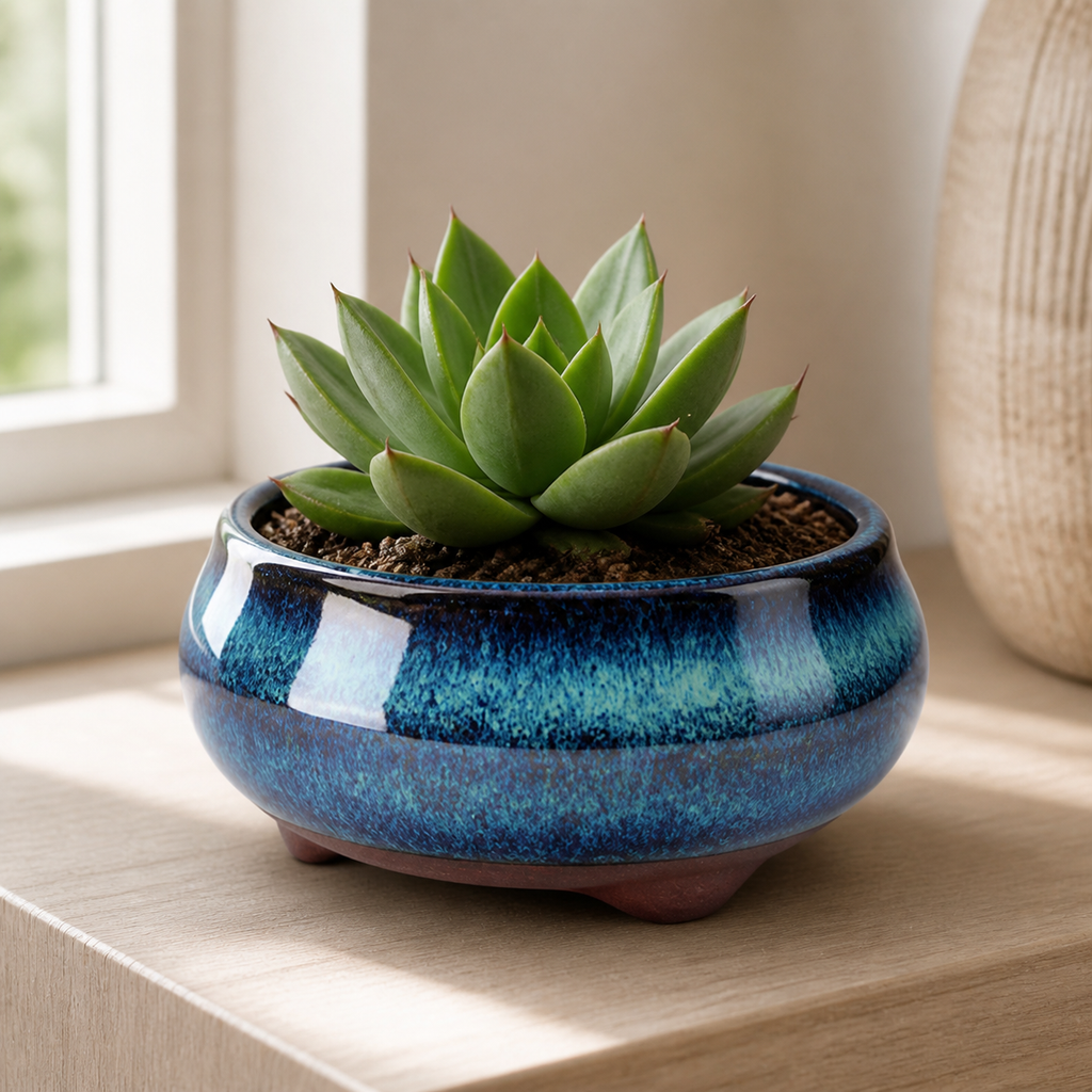 Cozy Haven Ceramic Garden Planter Pots Round Succulent Orchid Fl - Cozy Haven lifestyle image