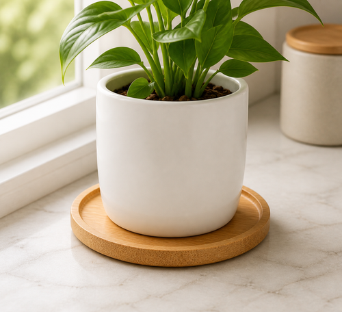 Bamboo Plant Pot Saucer Tray