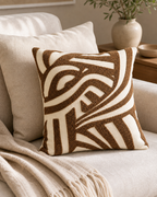 Cozy Haven Brown Vintage Nordic Throw Pillow Cover Cream Light S - Cozy Haven lifestyle image