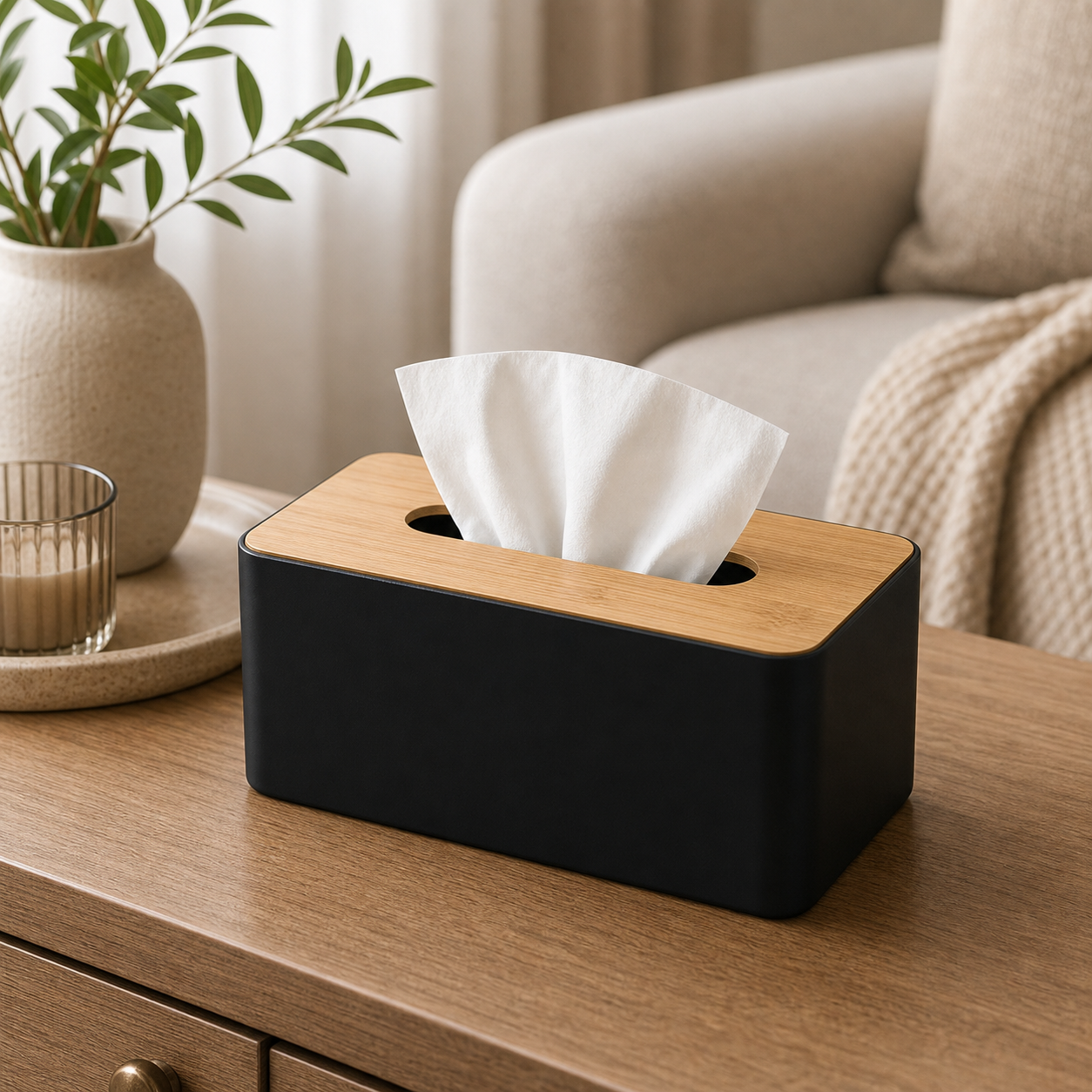 Cozy Haven Tissue Box Napkin Holder Case Paper Box Container Bam - Cozy Haven lifestyle image