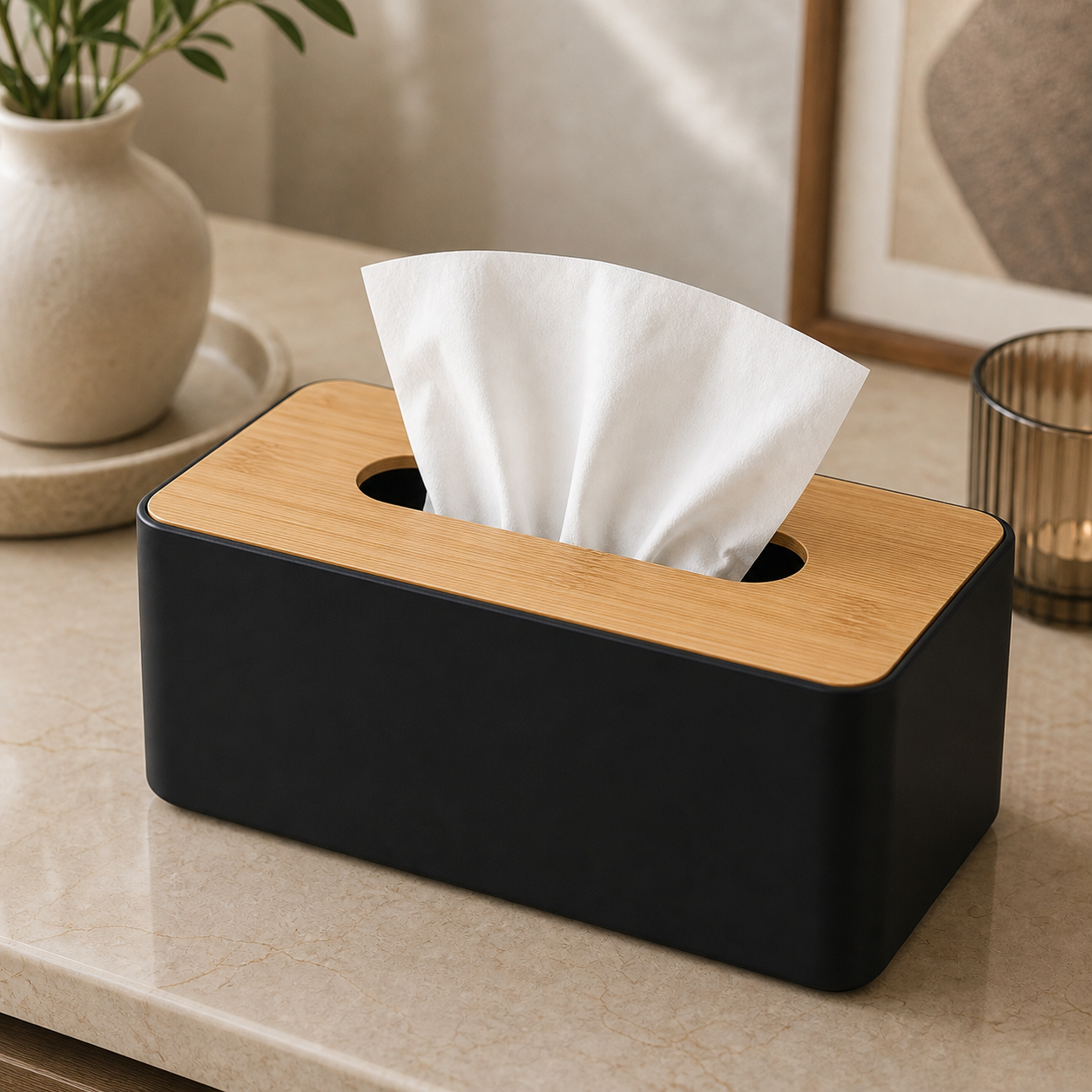 Cozy Haven Tissue Box Napkin Holder Case Paper Box Container Bam - Cozy Haven lifestyle image