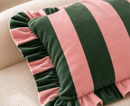 Cozy Haven Buynow Striped Lace Velvet Pillowcase 18X18Inch Pillo - Cozy Haven lifestyle image