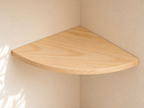 Cozy Haven Floating Corner Shelves Set - single shelf natural pine grain detail