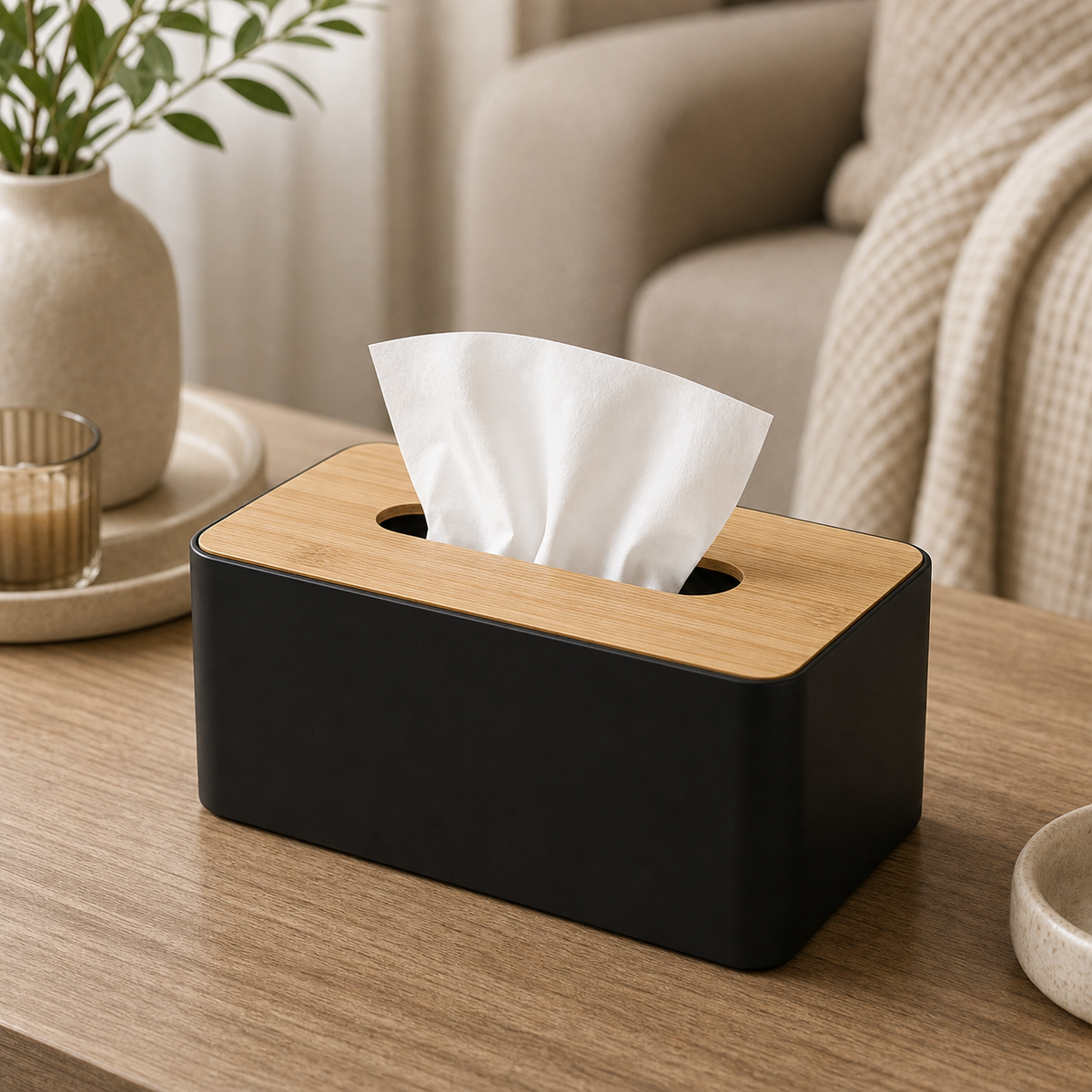 Cozy Haven Tissue Box Napkin Holder Case Paper Box Container Bam product detail