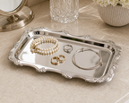 Cozy Haven Vintage Embossed Stainless Steel Tray Serving Platter - Cozy Haven lifestyle image