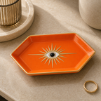 Cozy Haven Colorful Hexagonal Eye Tray Ceramic Home Porch De - Cozy Haven lifestyle image