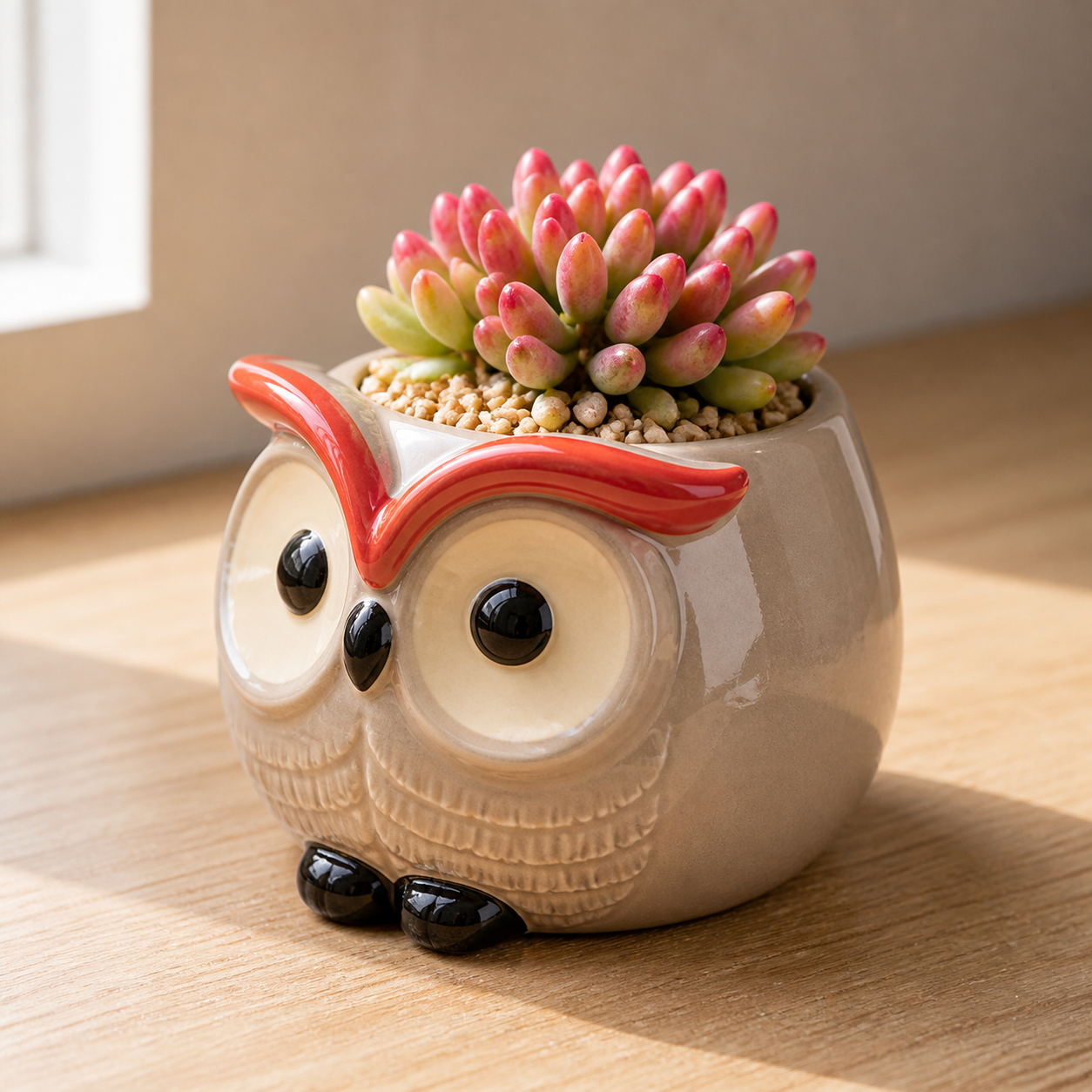 Cozy Haven Ceramic Owl Flower Pot Garden Office Decoration Succu - Cozy Haven lifestyle image