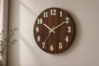 Cozy Haven Luminous Wall Clock Wood Silent Light In Dark Night - Cozy Haven lifestyle image
