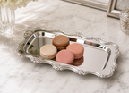 Cozy Haven Vintage Embossed Stainless Steel Tray Serving Platter - Cozy Haven lifestyle image