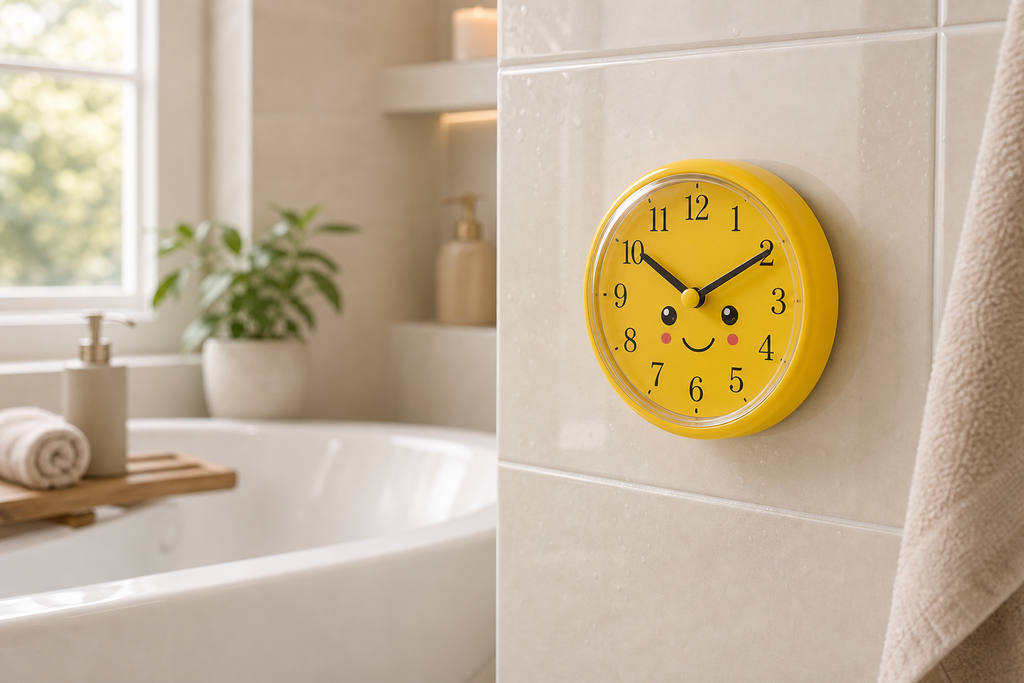 Cozy Haven Mini Sucker Wall Clock Bathroom Anti-Fog Waterproof K - Cozy Haven lifestyle image