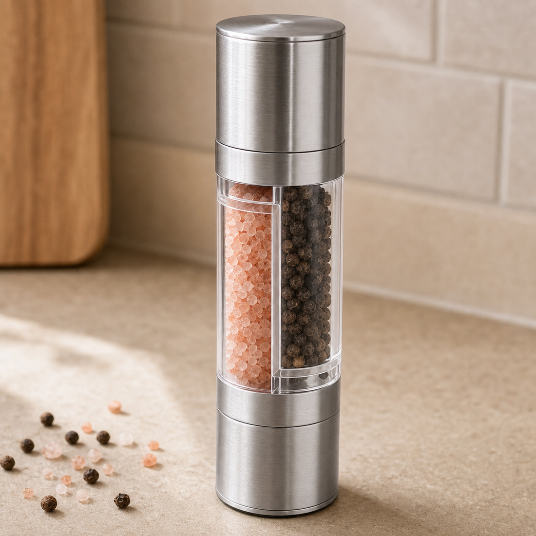 Salt And Pepper Grinder 2 In 1 Manual Stainless