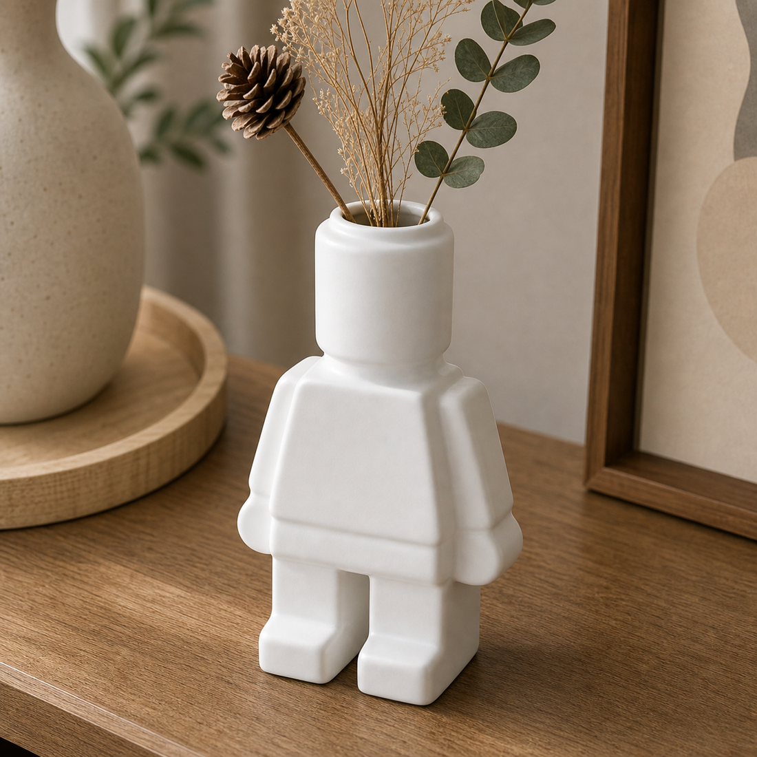 Indoor Planter — Ceramic Robot Vase