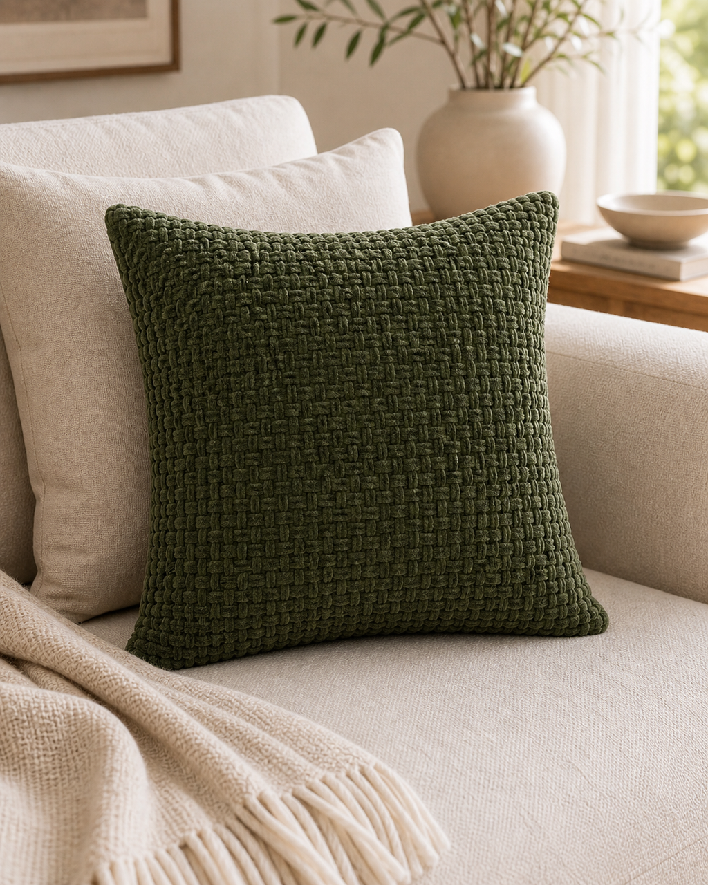 Cozy Haven Cordury Pillow Covers - Modern Decorative Cushion Cas - Cozy Haven lifestyle image