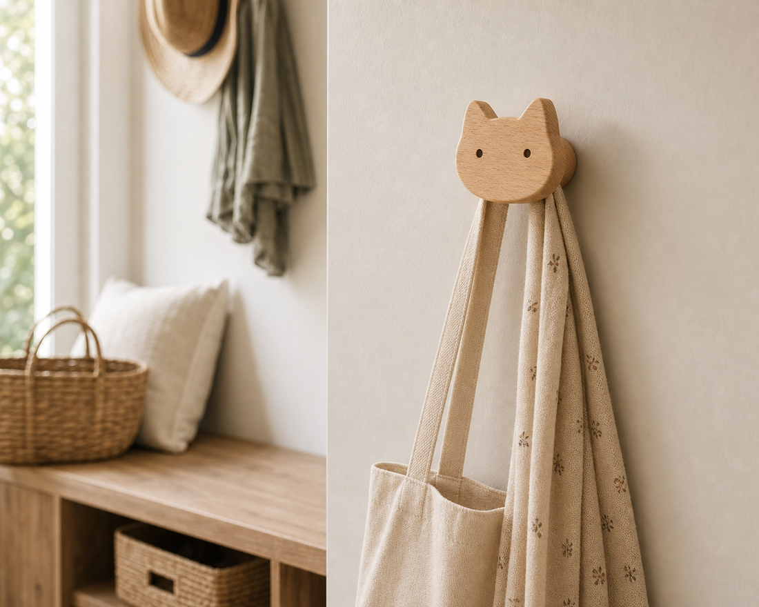 Cat Wooden Wall Hook