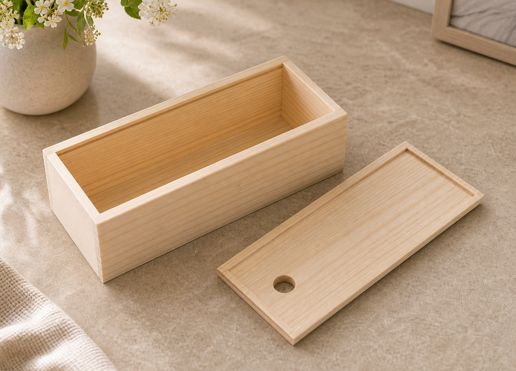Cozy Haven Pine Pull Box Sliding Cover Wooden Storage Box - Cozy Haven lifestyle image