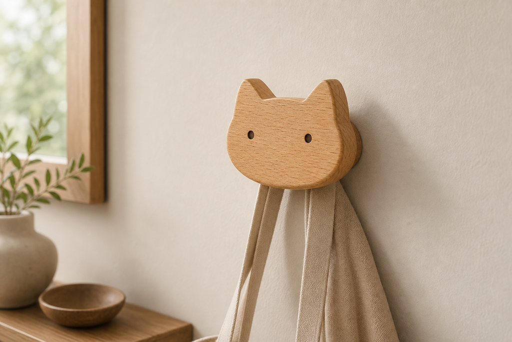 Cozy Haven Animal Wooden Hooks Cute Room Decor Hook Wall Keychai - Cozy Haven lifestyle image