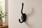 Cozy Haven Black Metal Coat Hook Wall Mounted Retro Dual Hanging - Cozy Haven lifestyle image