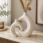 Cozy Haven European Ceramic Vase Set White Simple Home Decoratio - Cozy Haven lifestyle image