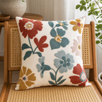 Cozy Haven Flower Towel Embroidered Pillow Cover Square Mesh Pop - Cozy Haven lifestyle image