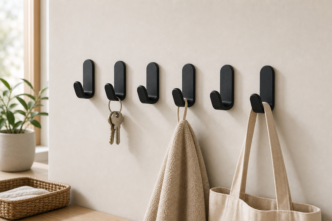 Strong J-Hooks Waterproof Wall Hanger - 6 Pack