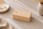 Cozy Haven Solid Natural Wood Unfinished Storage Box With Slidin - Cozy Haven lifestyle image