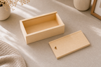 Cozy Haven Solid Natural Wood Unfinished Storage Box With Slidin - Cozy Haven lifestyle image