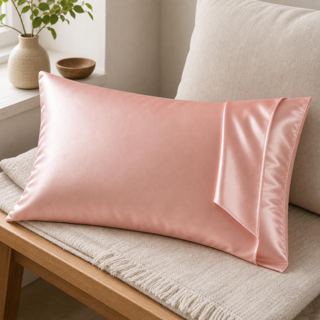 Cozy Haven Nordic Silk Pillowcase White Black Grey Khaki Blue Pi - Cozy Haven lifestyle image