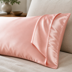 Cozy Haven Nordic Silk Pillowcase White Black Grey Khaki Blue Pi - Cozy Haven lifestyle image