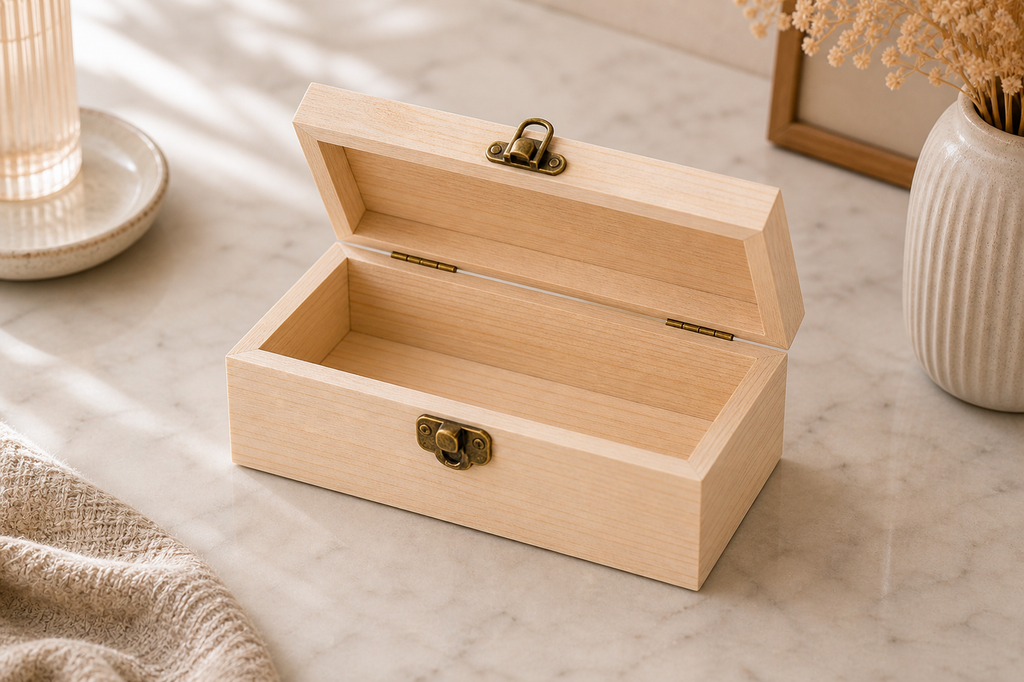 Cozy Haven Solid Wood Jewelry Box Desktop Storage Organizer - Cozy Haven lifestyle image