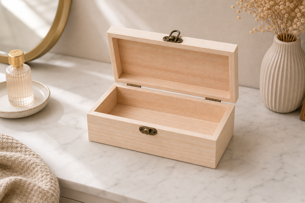 Cozy Haven Solid Wood Jewelry Box Desktop Storage Organizer - Cozy Haven lifestyle image