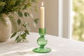 Cozy Haven Glass Candle Stick Holder Crystal Flower Vase Home De - Cozy Haven lifestyle image