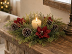 Cozy Haven Gorgeous Holiday Candle Holder With Stunning Floral W - Cozy Haven lifestyle image