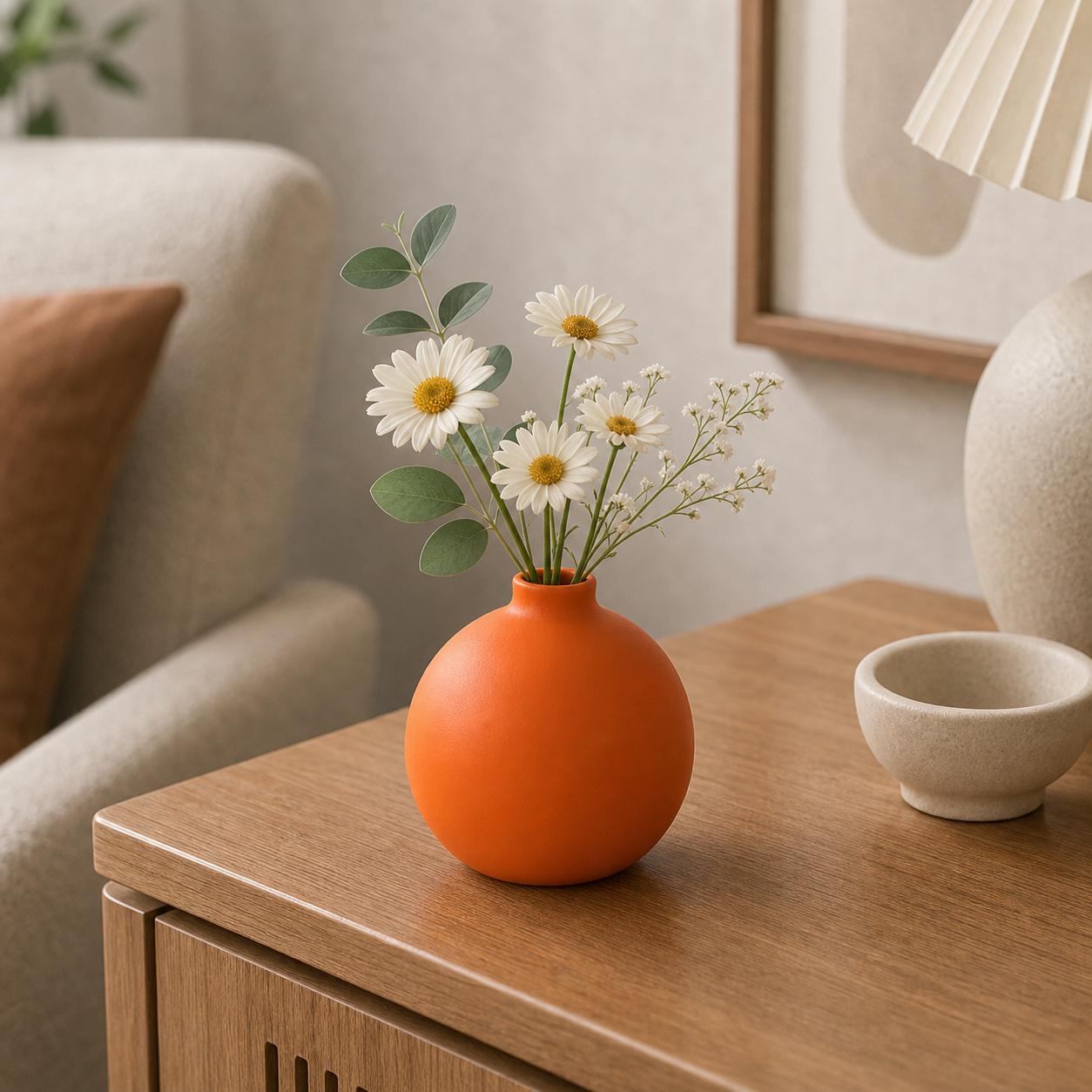 Cozy Haven Nordic Solid-Color Ceramic Bud Vase - Cozy Haven lifestyle image