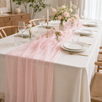 Cozy Haven Chiffon Table Runner Sheer Fabric Silk For Boho Sheer - Cozy Haven lifestyle image