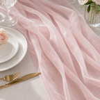 Cozy Haven Chiffon Table Runner Sheer Fabric Silk For Boho Sheer - Cozy Haven lifestyle image