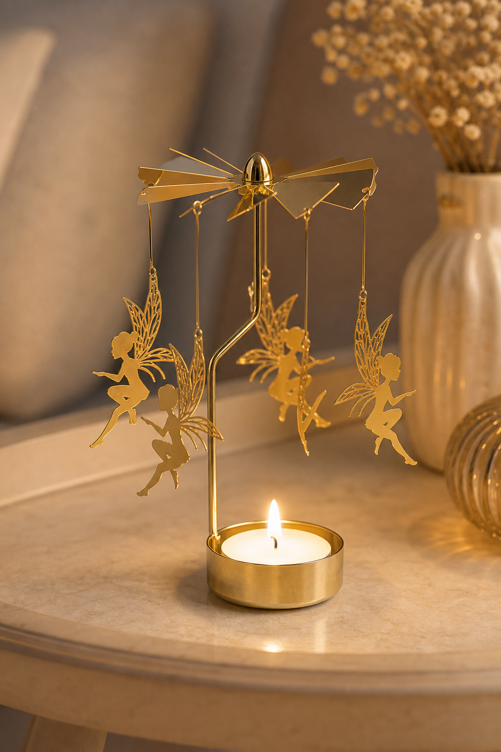 Cozy Haven Metal Rotating Candle Holder Rotating Ca - Cozy Haven lifestyle image