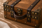 Cozy Haven Wooden Treasure Chest Portable Vintage Jewelry Box - Cozy Haven lifestyle image