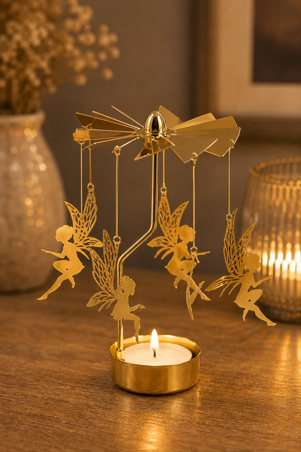 Cozy Haven Metal Rotating Candle Holder Rotating Ca product detail