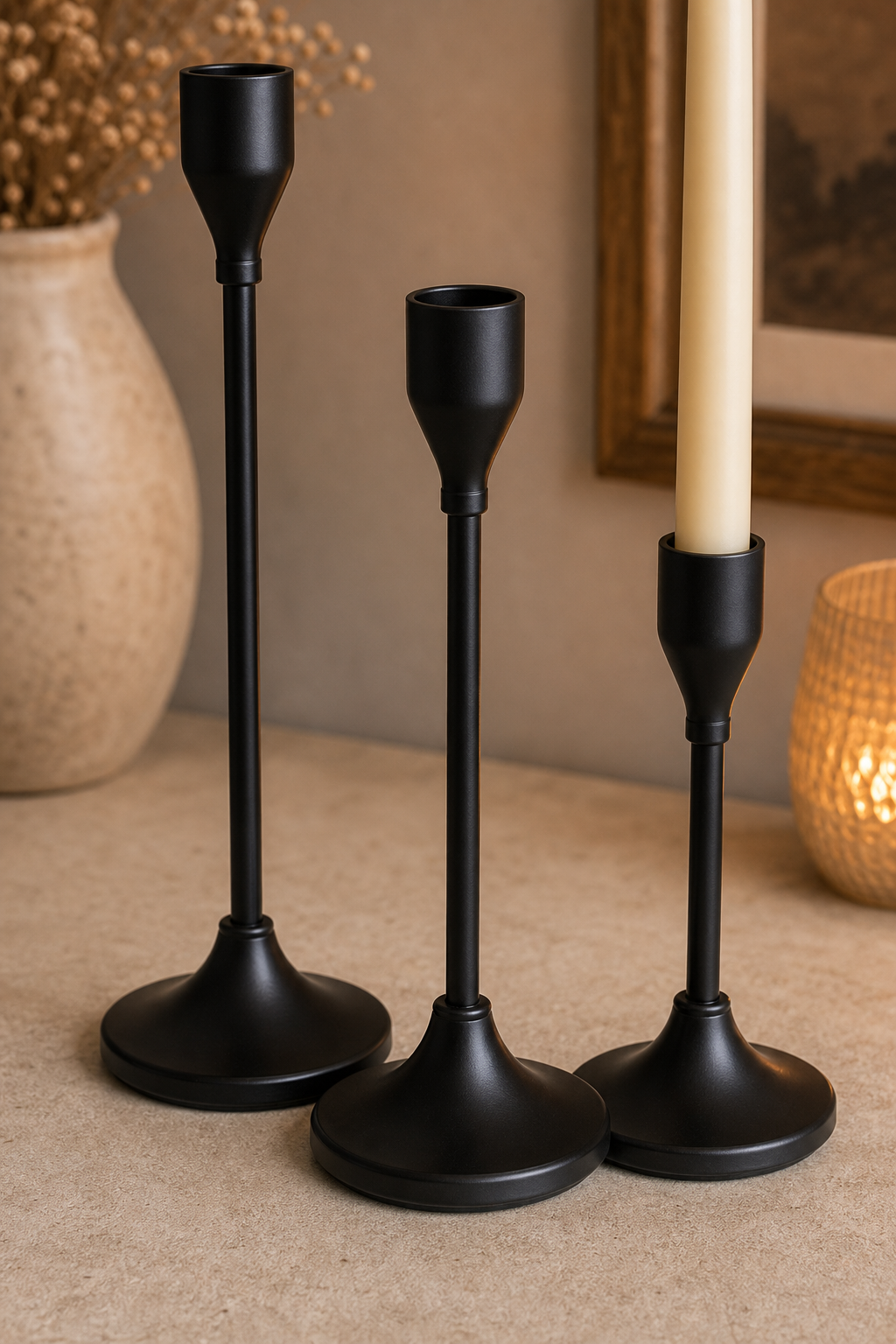 Cozy Haven Set Metal Candle Holders Candlestick F - Cozy Haven lifestyle image