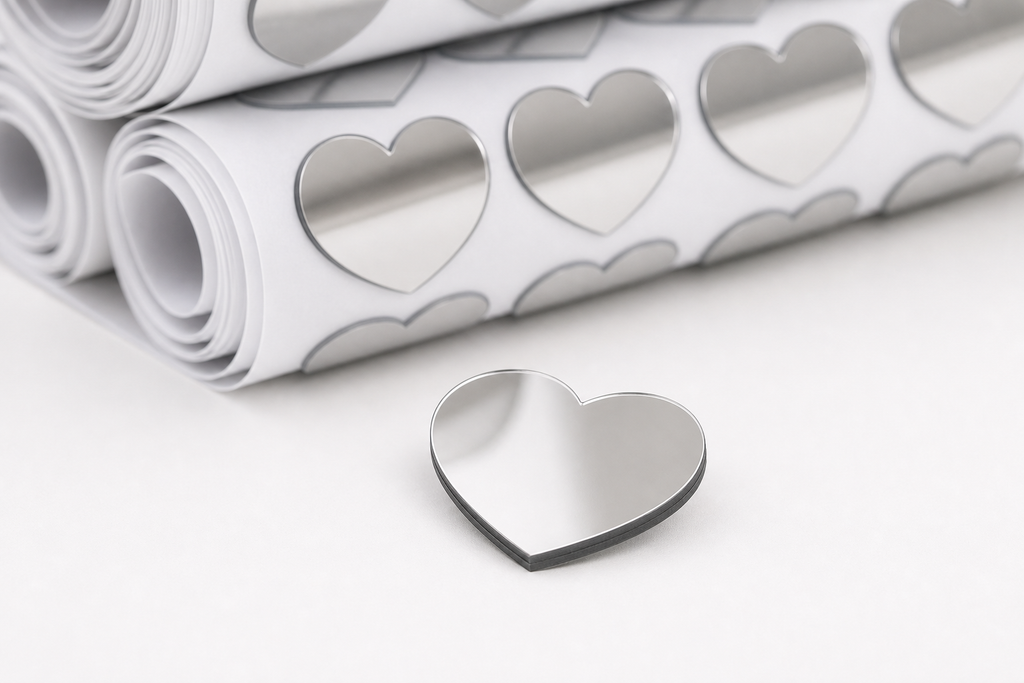 Cozy Haven Lot Heart Acrylic Mirror Wall Sticker Round Squ - Cozy Haven lifestyle image