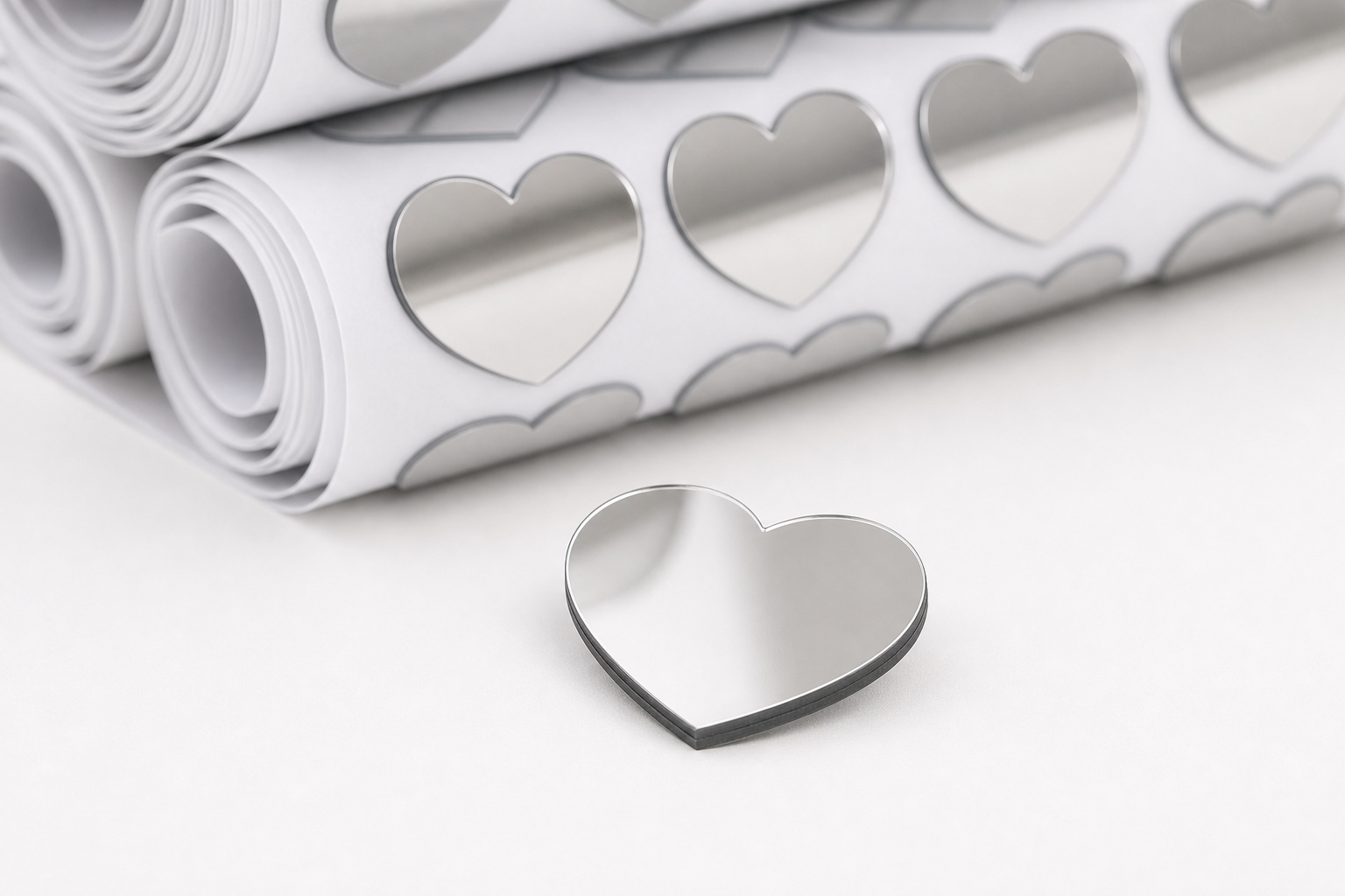 Cozy Haven Lot Heart Acrylic Mirror Wall Sticker Round Squ - Cozy Haven lifestyle image