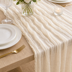 Cozy Haven Cm Semi-Sheer Gauze Table Runner For Wedding Recepti - Cozy Haven lifestyle image