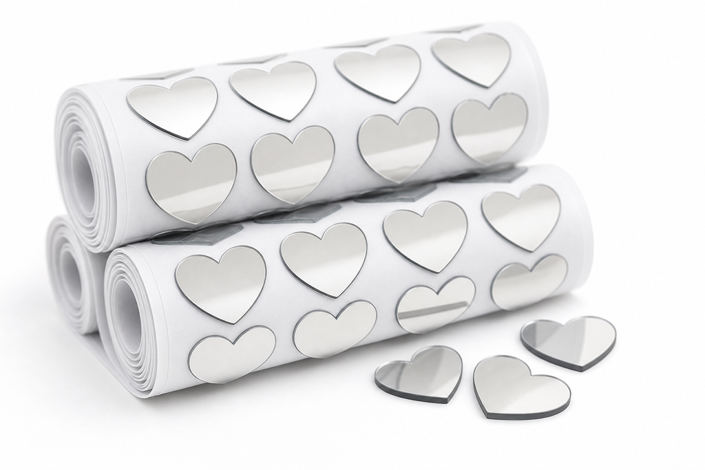 Cozy Haven Lot Heart Acrylic Mirror Wall Sticker Round Squ - Cozy Haven lifestyle image